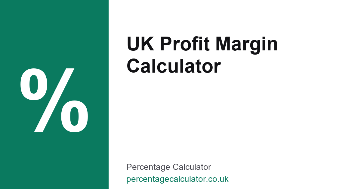 Profit Margin Calculator UK — gross, operating, net