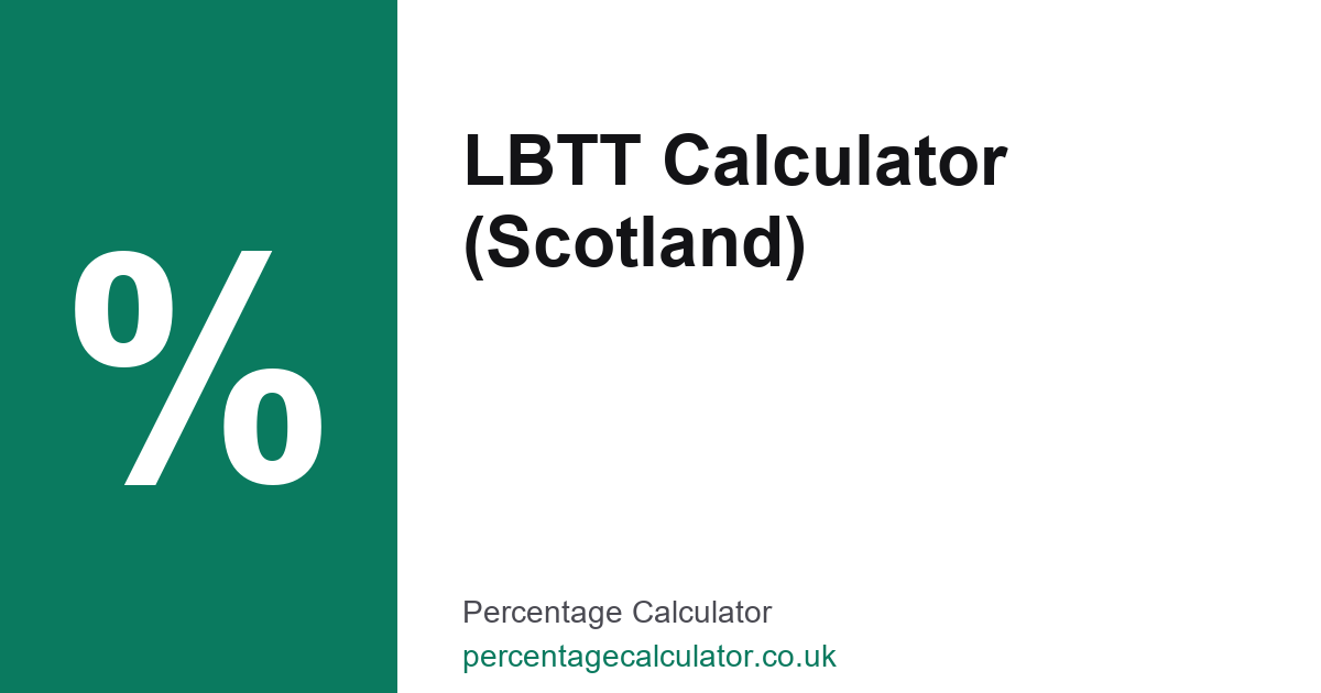 Lbtt Table LBTT Calculator Scotland 2026/27 — Land & Buildings Tax